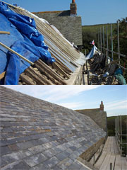 New tile roof re-laid by MJA Roofing